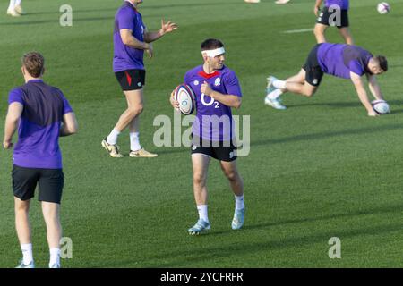 Girona, Spanien, 23. Oktober 2024 - Harry Randall Training im Elite Männer England Rugby Trainingscamp Camiral Wellness Club, Girona Credit: Howard Sayer/Alamy Live News Stockfoto