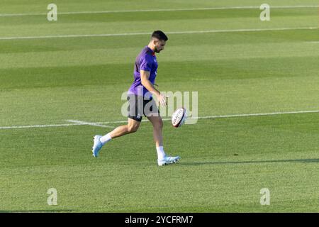 Girona, Spanien, 23. Oktober 2024 - Alex Lozowski Training im Elite Männer England Rugby Trainingscamp Camiral Wellness Club, Girona Credit: Howard Sayer/Alamy Live News Stockfoto