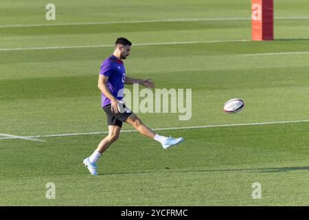 Girona, Spanien, 23. Oktober 2024 - Alex Lozowski Training im Elite Männer England Rugby Trainingscamp Camiral Wellness Club, Girona Credit: Howard Sayer/Alamy Live News Stockfoto