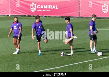 Girona, Spanien, 23. Oktober 2024 - Elite Männer England Rugby Trainingscamp Camiral Wellness Club, Girona Credit: Howard Sayer/Alamy Live News Stockfoto