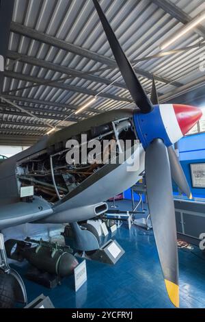 England, Kent, Thanet, Ramsgate, Manston, das Spitfire and Hurricane Memorial Museum, Ausstellung des historischen Spitfire aus dem Zweiten Weltkrieg Stockfoto