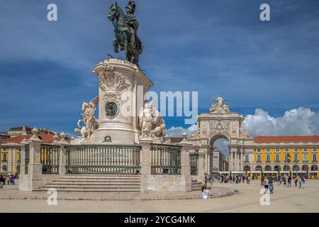 Praca do Comercio oder Terreiro do Paco, Lissabon, Portugal Stockfoto