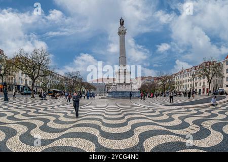 Dom Pedro IV., bekannt als Rossio-Platz, Lissabon, Portugal Stockfoto