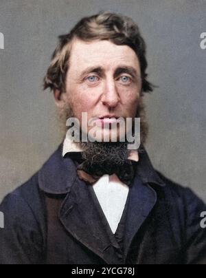 HENRY DAVID THOREAU (1817–1862) 1856 amerikanischer Naturforscher, Dichter und Philosoph Stockfoto