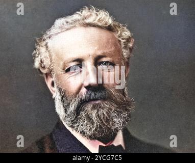 JULES VERNE (1828–1905) französischer Schriftsteller und Dramatiker im Jahr 1878. Foto: Felix Nadar Stockfoto