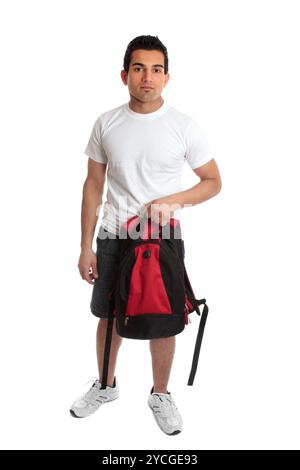 Student mit Rucksack Stockfoto