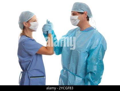 Ärzte Chirurgen großartige Arbeit Herzlichen Glückwunsch Stockfoto