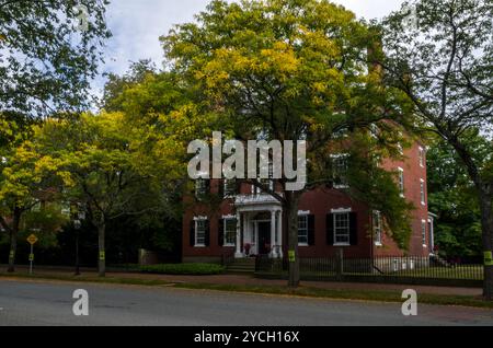 Seitenansicht der 37 Chestnut Street, Salem, Massachusetts, USA Stockfoto