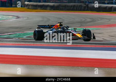 Austin, USA. Oktober 2024. Max Verstappen aus den Niederlanden fuhr während des Grand Prix 2024 von Pirelli in der Formel 1 mit dem Oracle Red Bull Racing RB20 Honda RBPT. Quelle: Alessio Morgese/Alessio Morgese/Emage/Alamy Live News Stockfoto