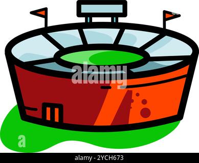 Sportstadion – Vektorsymbol Stock Vektor