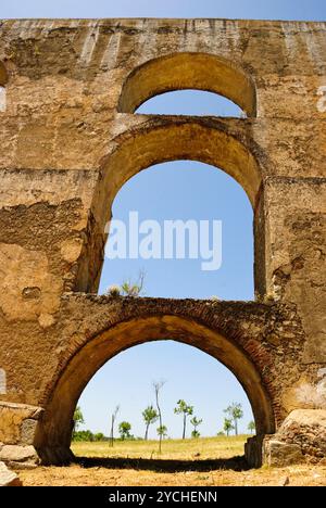 Aquädukt in Elvas, Portugal Stockfoto