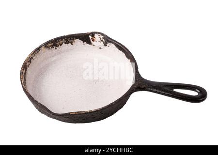 Schwarze Gusseisenpfanne zum Braten Stockfoto