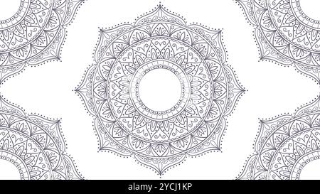 Niedliches handgezeichnetes Mandala-Design. Organische Deko-Illustration im Doodle-Stil. Isoliertes Vektorelement. Perfekt zum Drucken dekorativer Hintergrundmotive Stock Vektor