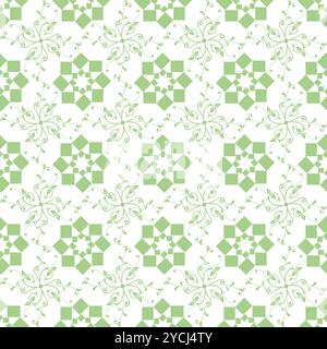 Nahtloses geometrisches und florales Muster Stockfoto