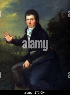 Gemälde von Joseph Willibrord Mähler (1778–1860) – gemaltes Porträt von Ludwig van Beethoven, um 1805 – retuschierte Fassung Stockfoto