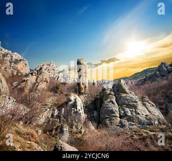 Felsen im Tal der Geister Stockfoto