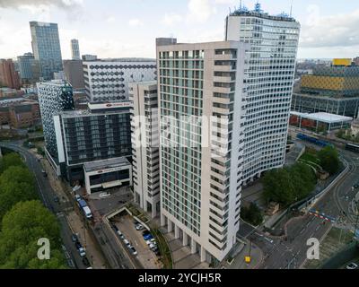 Luftbild über Suffolk Street Queens Way in Birmingham, Großbritannien Stockfoto