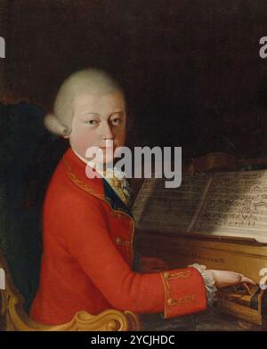 Porträt von Wolfgang Amadeus Mozart im Alter von 13 Jahren in Verona, 1770 Stockfoto