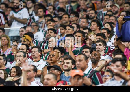 Rio, Brasilien - 22. oktober 2024: Fans im Match zwischen Fluminense x Athletico-PR bei der brasilianischen Meisterschaft, 17. Runde im Maracana-Stadion Stockfoto