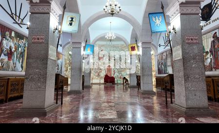 Blick vom historischen Skanderbeg Museum in der albanischen Stadt Kruje Stockfoto