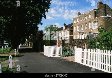 Georgianische Häuser in Dulwich Village, South London, Großbritannien Stockfoto