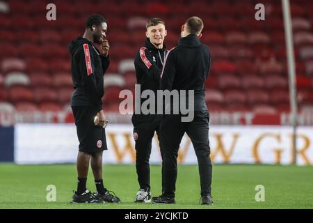 Middlesbrough, Großbritannien. Oktober 2024. Harrison Burrows von Sheffield United kommt während des Sky Bet Championship Matches Middlesbrough gegen Sheffield United am 23. Oktober 2024 im Riverside Stadium, Middlesbrough, Vereinigtes Königreich (Foto: Alfie Cosgrove/News Images) in Middlesbrough, Vereinigtes Königreich am 23. Oktober 2024. (Foto: Alfie Cosgrove/News Images/SIPA USA) Credit: SIPA USA/Alamy Live News Stockfoto