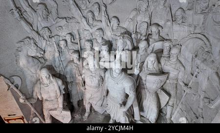 Blick vom historischen Skanderbeg Museum in der albanischen Stadt Kruje Stockfoto