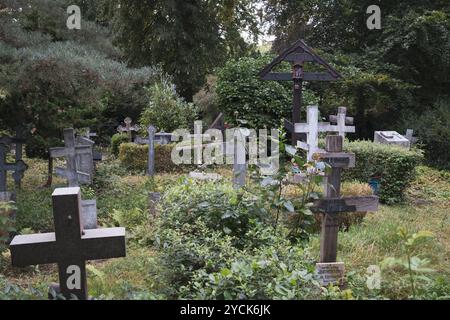 Die russisch-orthodoxe Sektion auf dem Assistens-Friedhof in Kopenhagen, Dänemark Stockfoto