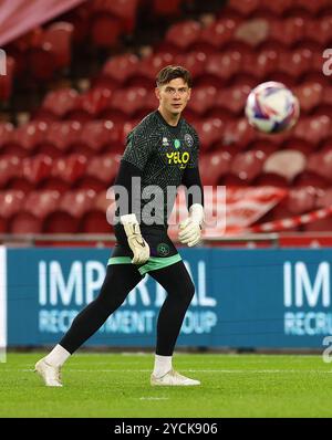 Middlesbrough, Großbritannien. Oktober 2024. Michael Cooper von Sheffield United während des Sky Bet Championship Matches im Riverside Stadium, Middlesbrough. Der Bildnachweis sollte lauten: Simon Bellis/Sportimage Credit: Sportimage Ltd/Alamy Live News Stockfoto