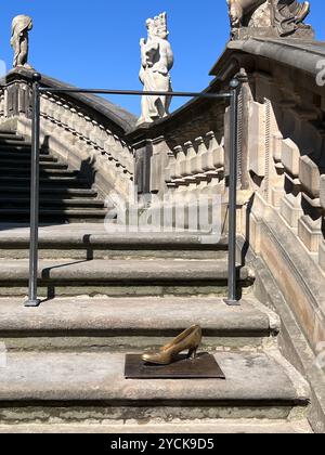 Cinderellas Schuh in der Nähe des Schlosses Moritzburg in Sachsen Stockfoto