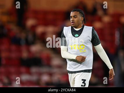 Middlesbrough, Großbritannien. Oktober 2024. Sam McCallum von Sheffield United während des Sky Bet Championship Matches im Riverside Stadium, Middlesbrough. Der Bildnachweis sollte lauten: Simon Bellis/Sportimage Credit: Sportimage Ltd/Alamy Live News Stockfoto