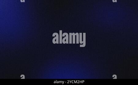 Blauer schwarzer Hintergrund mit Farbverlauf und Rauschen. Stockfoto