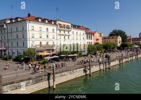 Der Landsitz in Lindau am Bodensee in Deutschland, 28.08.2024 Stockfoto