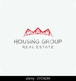 Immobilien-Haus grünes Gebäude Typografie Stadt Stadt städtisches Business Logo Design für Technologie Band und verwandte Unternehmen, abstrakte Vektor editierbar Stock Vektor