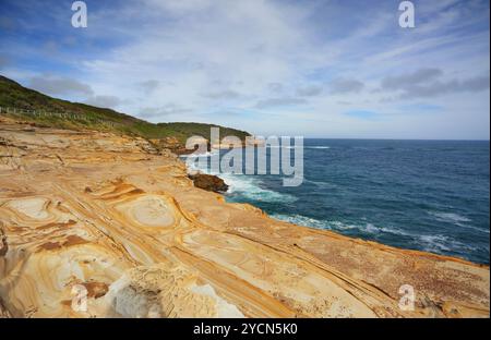 Die Sandsteinspitze in der Nähe von Putty Beach, Bouddi National Park, Australien Stockfoto