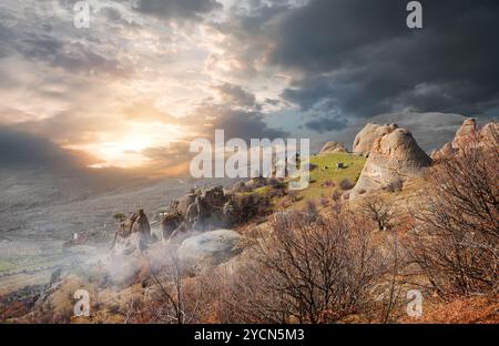 Nebel im Tal der Geister Stockfoto