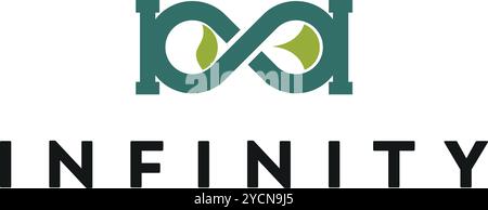 Infinity-Business-Logo-Design für Technologieband und verwandtes Unternehmen, abstrakter Vektor editierbar Stock Vektor