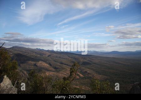 Der Grampians National Park, der auch als Grampians bezeichnet wird, ist ein Nationalpark in der Region der Grampians in Victoria, Australien. Stockfoto