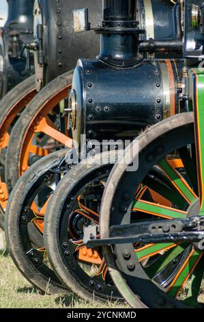 Dampflokomotiven auf der Ackworth Classic Vehicle Rally, West Yorkshire, Großbritannien im Jahr 2005 Stockfoto