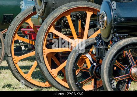 Dampflokomotiven auf der Ackworth Classic Vehicle Rally, West Yorkshire, Großbritannien im Jahr 2005 Stockfoto