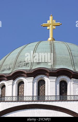 Kreuz St. Sava Stockfoto