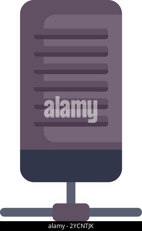 Dieses Vektorsymbol zeigt einen Server, der mit einem Netzwerk verbunden ist, ideal für Projekte im Zusammenhang mit Datenspeicherung, Cloud Computing und IT-Infrastruktur Stock Vektor