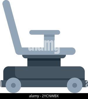 Die Bodenreinigungsmaschine mit Stuhl wird von Reinigungskräften zur professionellen Reinigung verwendet Stock Vektor