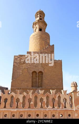 Ibn Tulun Spiralminarett Stockfoto