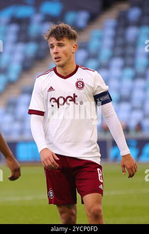 Manchester, Großbritannien. Oktober 2024. Jakub Tosnar von Sparta Prag während der Manchester City U19 gegen Sparta Prague U19 UEFA Youth League, Runde 1 Spiel im Joie Stadium, Etihad Campus, Manchester, Vereinigtes Königreich am 22. Oktober 2024 Credit: Every Second Media/Alamy Live News Stockfoto