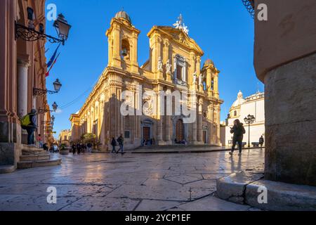 Kathedrale von Marsala, piazza della Repubblica, Marsala, Trapani, Sizilien, Italien Stockfoto