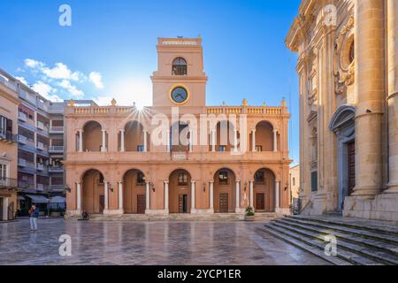 Palazzo VII Aprile, Rathaus, piazza della Repubblica , Marsala, Trapani, Sizilien, Italien Stockfoto