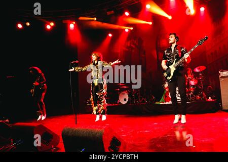 Mailand, die Struts treten im Konzert während der Grand Union Tour in Fabrique auf. Auf dem Foto: Luke Spiller, Adam Slack, Jed Elliot, Gethin Davies Stockfoto