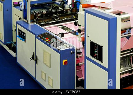 Kunststoffbeutelmaschinen Stockfoto
