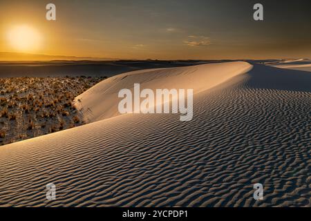 HINTERLAND CAMPINGPLATZ WHITE SANDS NATIONAL PARK ALAMOGORDO NEW MEXICO USA Stockfoto